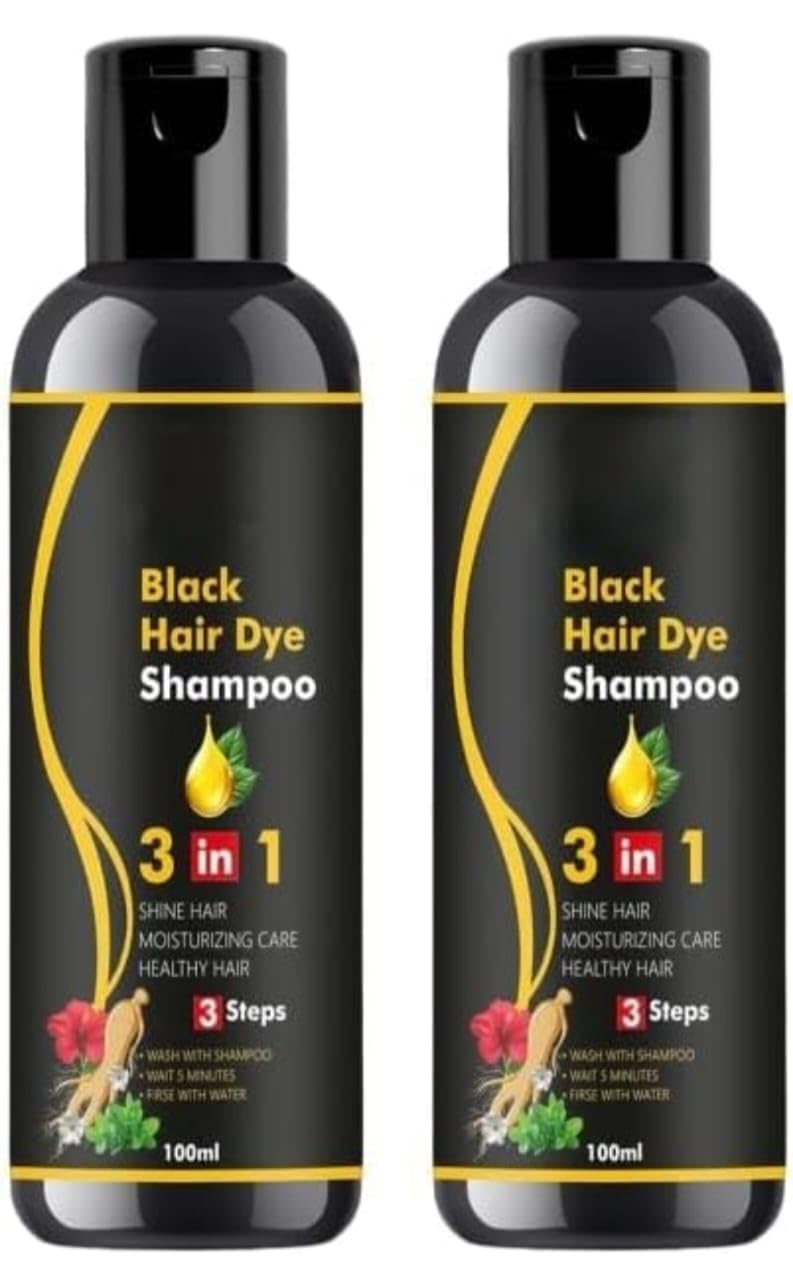 Instant Black Herbal Hair Dye Shampoo